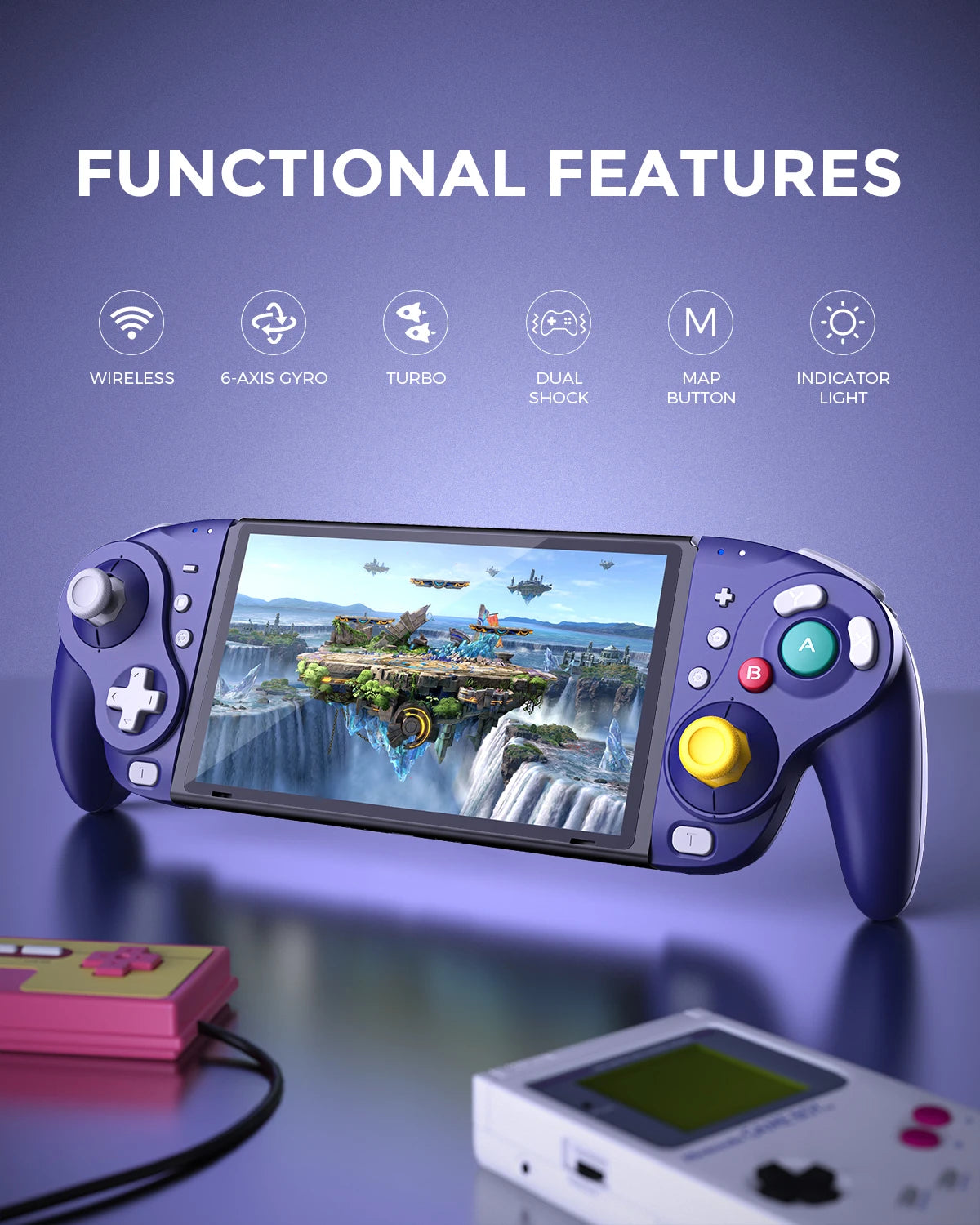 NYXI Wizard Wireless Joy-pad for Switch/Switch OLED/Switch Lite Gamepad Joysticks