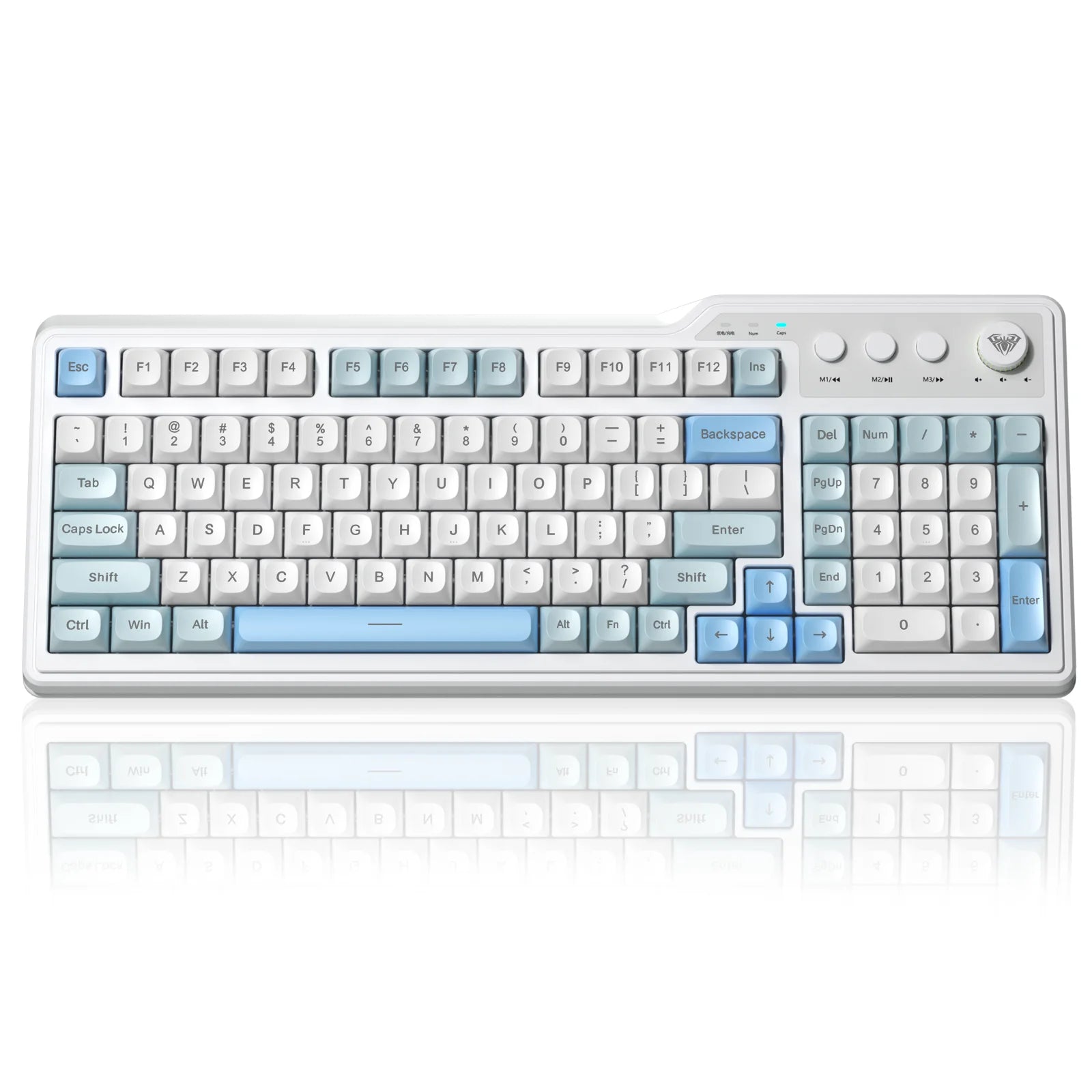 AULA F3099 Keyboard Triple-mode for Tablets and Desktop Computers Compatible with Multiple Operating Systems RGB Backlit