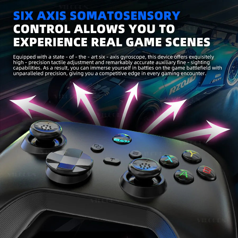 VILCORN G6 Wireless Game Controller for iOS/Android Smartphones Bluetooth-Compatible Gamepads for PC/SWITCH Hall Rocker Joystick