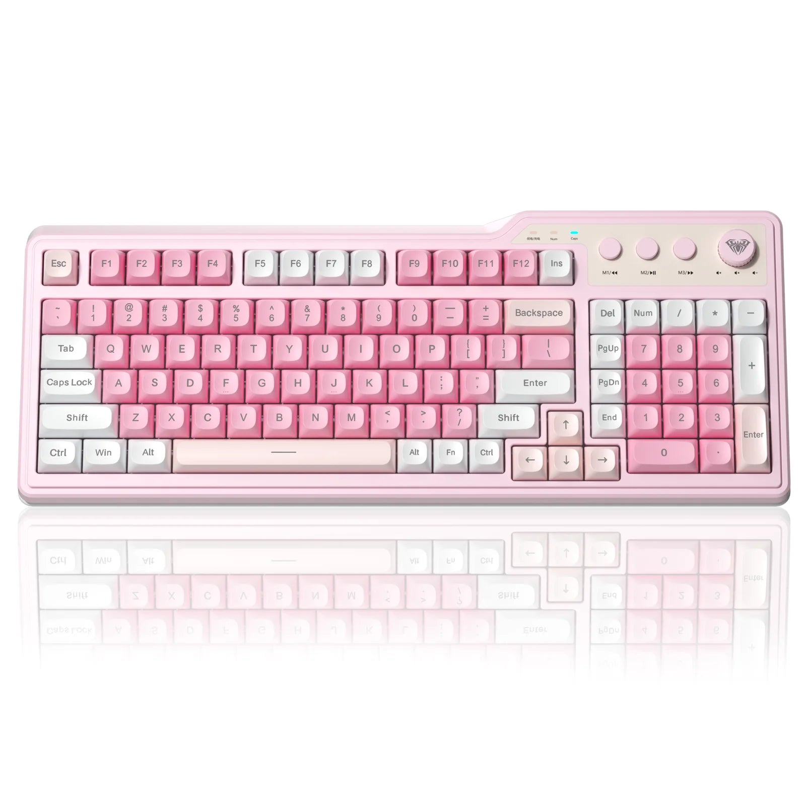AULA F3099 Keyboard Triple-mode for Tablets and Desktop Computers Compatible with Multiple Operating Systems RGB Backlit