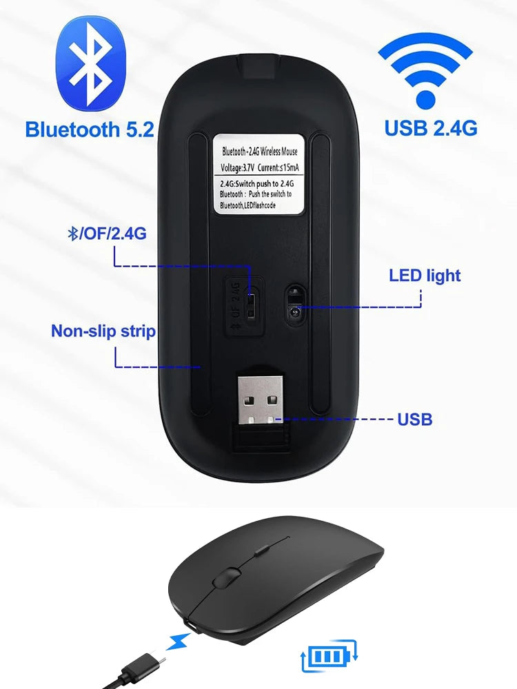Wireless Bluetooth Mouse Marcaron Computer Laptop Optical Mouse Wireless for iPad Samsung Xiaomi Lenovo Tablet Universal Mice