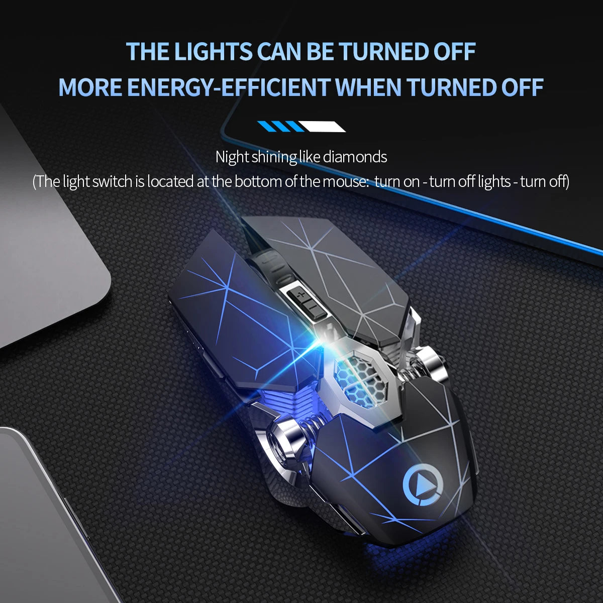 2.4G Wireless Mouse 6D Optical Rechargeable Wireless Mouse Noiseless Mice DPI1600 for Macbook PC Laptop
